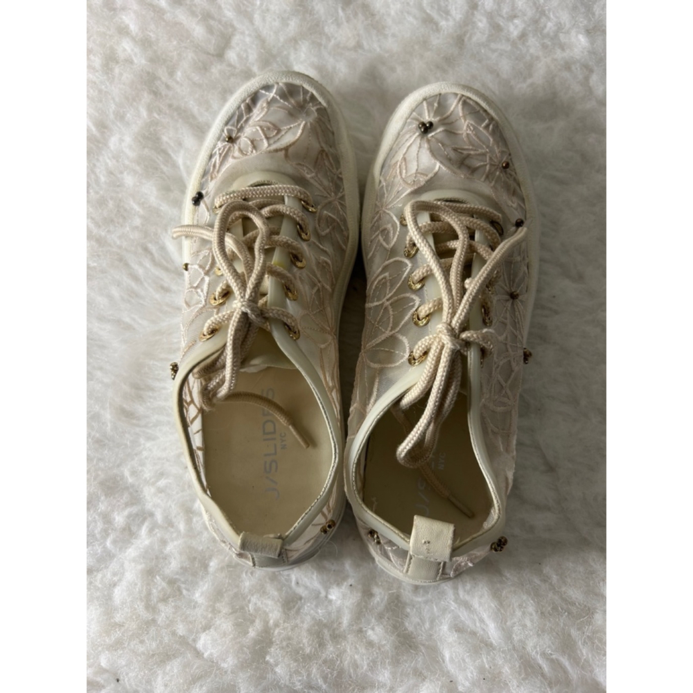 J Slides Gesell Transparent Flower Sneakers Women Size 7 - Picture 2 of 7